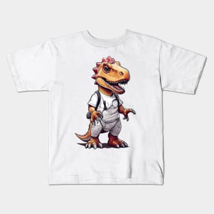 Pandicorn T Rex Dinosaur Cartoon Kids T-Shirt